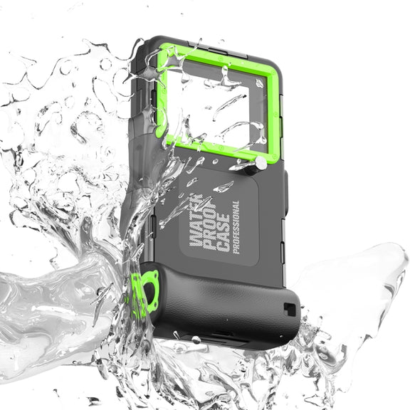 Diving Shell Gen2 Upgrade IP68 Water-resistant Phone Case(Black Green)