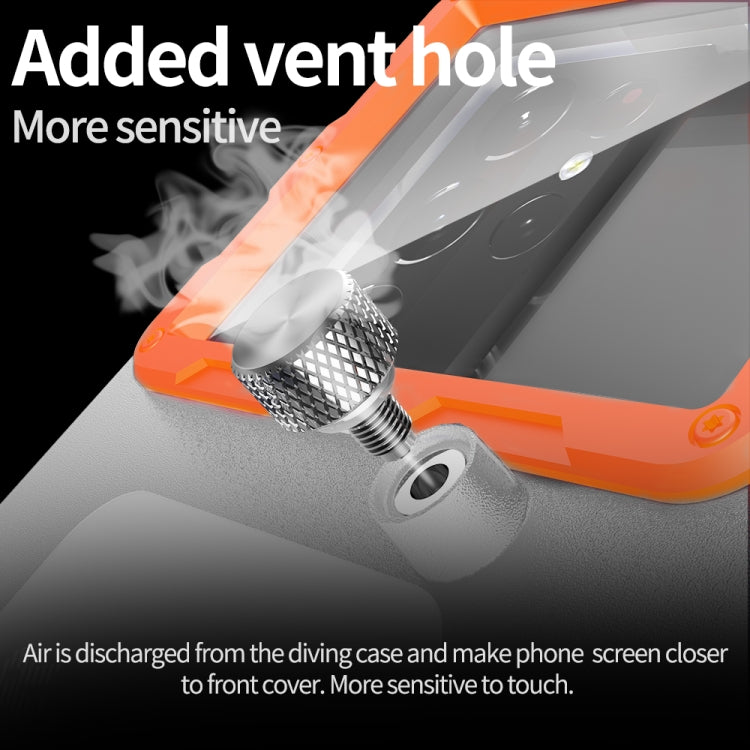Diving Shell Gen2 Upgrade IP68 Waterproof Phone Case(Grey Orange) - free shipping - PMC TechLife - Order now!