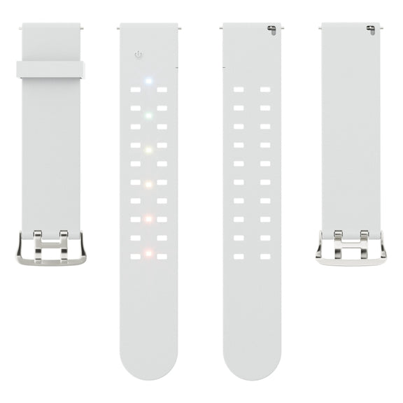 For Apple Watch SE 2023 40mm Luminous Colorful Light Silicone Watch Band(Light Grey)