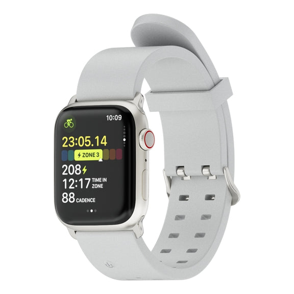 For Apple Watch SE 2023 40mm Luminous Colorful Light Silicone Watch Band(Light Grey)
