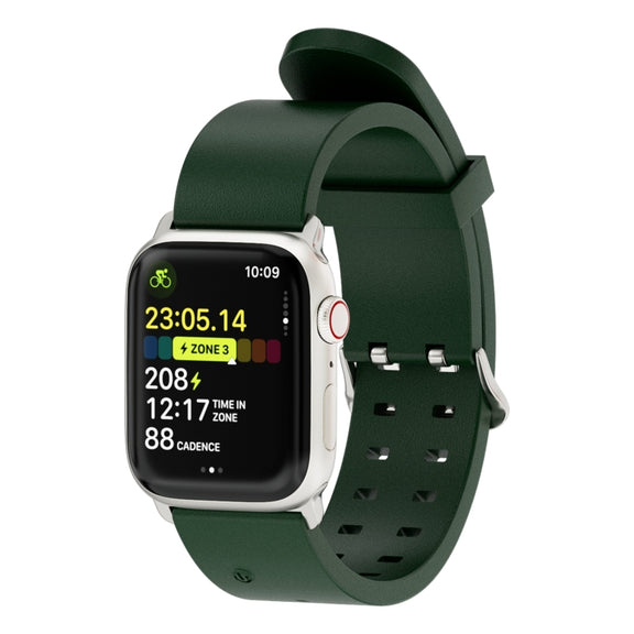 For Apple Watch Series 9 45mm Luminous Colorful Light Silicone Watch Band(Green)