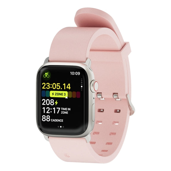 For Apple Watch Series 9 41mm Luminous Colorful Light Silicone Watch Band(Pink)