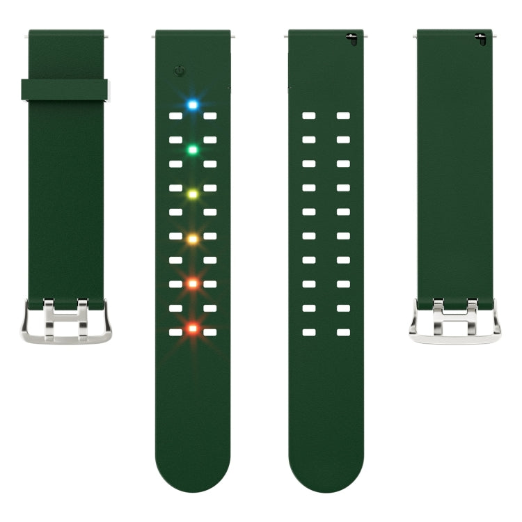 For Apple Watch SE 40mm Luminous Colorful Light Silicone Watch Band(Green) - Watch Bands by PMC TechLife | Online Shopping South Africa | PMC TechLife