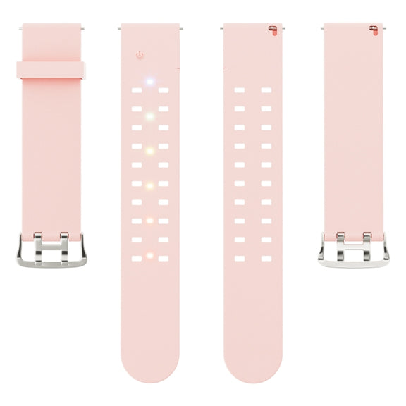 For Apple Watch SE 40mm Luminous Colorful Light Silicone Watch Band(Pink)