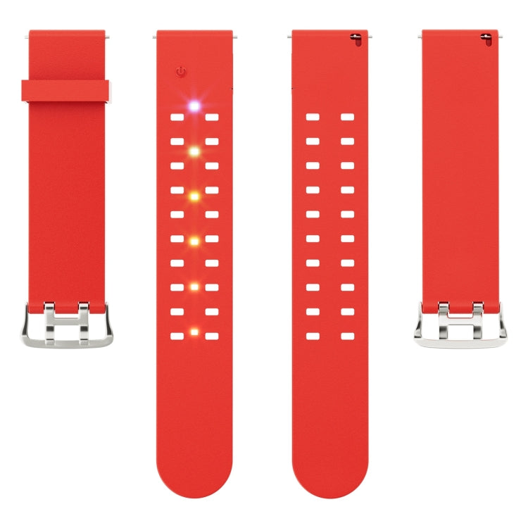 For Apple Watch SE 40mm Luminous Colorful Light Silicone Watch Band(Red) - Watch Bands by PMC TechLife | Online Shopping South Africa | PMC TechLife
