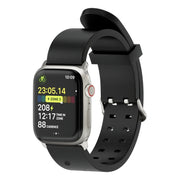 For Apple Watch Series 5 44mm Luminous Colorful Light Silicone Watch Band(Black)