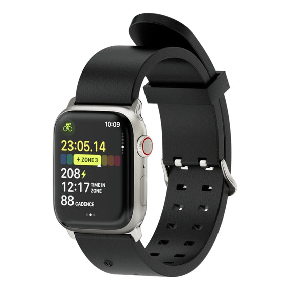 For Apple Watch Series 2 42mm Luminous Colorful Light Silicone Watch Band(Black)