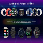 For Apple Watch SE 2023 40mm Luminous Colorful Light Silicone Watch Band(Light Grey)