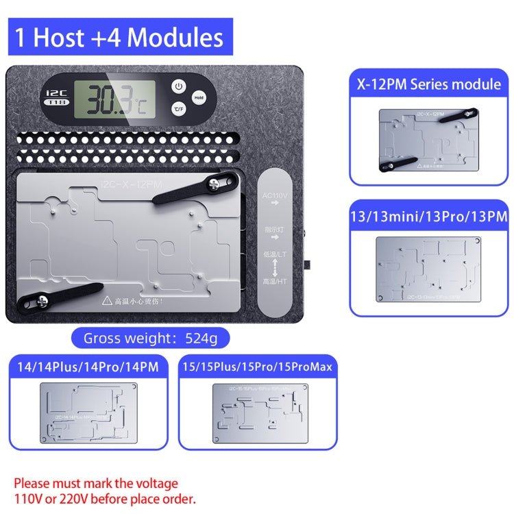 i2C T18 LCD Display PCB Motherboard Layered Desoldering Station For iPhone X-15 Pro Max, US Plug - free shipping - PMC TechLife - Order now!