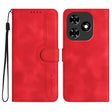 For Tecno Spark Go 2024 Heart Pattern Skin Feel Leather Phone Case(Red) - Tecno Cases by PMC Jewellery | Online Shopping South Africa | PMC Jewellery | Buy Now Pay Later Mobicred