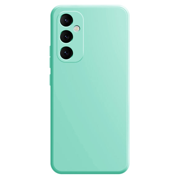 For Samsung Galaxy S24+ 5G Imitation Liquid Silicone Phone Case(Light Cyan)