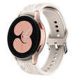 For Samsung Galaxy Watch 6 Butterfly Flower Embossed Silicone Watch Band(Starlight Color) - Watch Bands by PMC TechLife | Online Shopping South Africa | PMC TechLife
