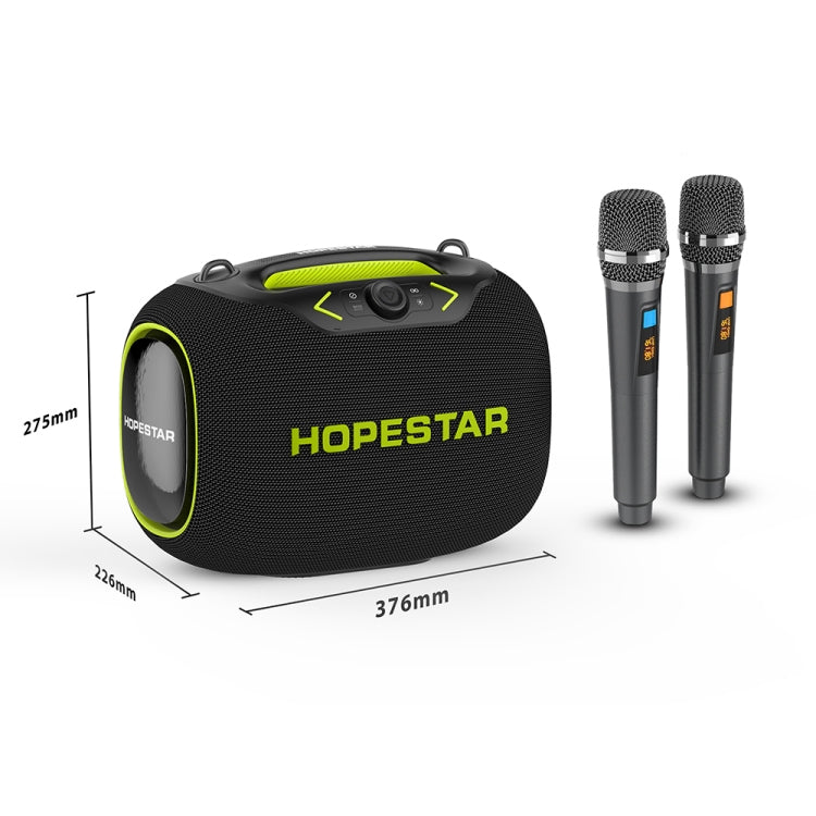 HOPESTAR Party Box 120W Karaoke Bluetooth Speaker with 2 Microphones(Grey)