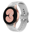 For Samsung Galaxy Watch 6 Sunflower Pattern Embossed Silicone Watch Band(Light Grey) - Watch Bands by PMC TechLife | Online Shopping South Africa | PMC TechLife