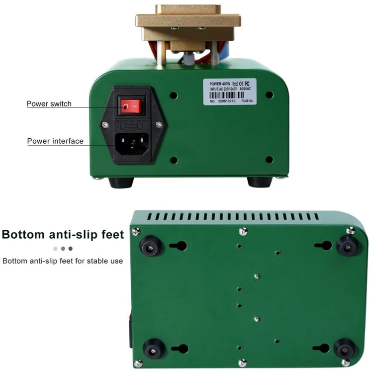 BEST B-918A 7 inch 220V Vacuum Pump LCD Screen Rotary Heating Platform Separator, EU Plug - free shipping - PMC TechLife - Order now!