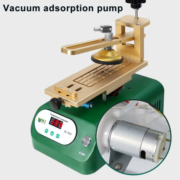 BEST B-918A 7 inch 220V Vacuum Pump LCD Screen Rotary Heating Platform Separator, EU Plug