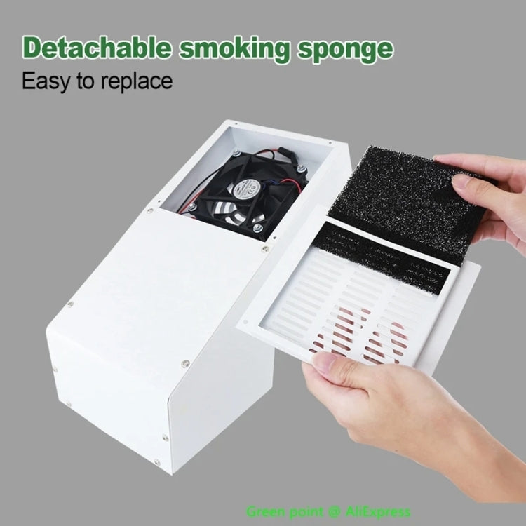 BEST BST-938 LED Electric Iron Smoking Instrument Smoke Purifier Soldering Station with Exhaust Fan, EU Plug