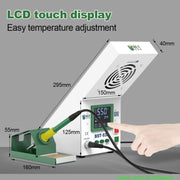 BEST BST-938 LED Electric Iron Smoking Instrument Smoke Purifier Soldering Station with Exhaust Fan, US Plug