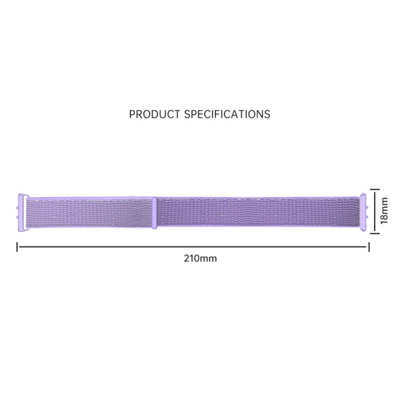 For Samsung Galaxy Fit 3 Woven Nylon Loop Watch Band(Grey White)