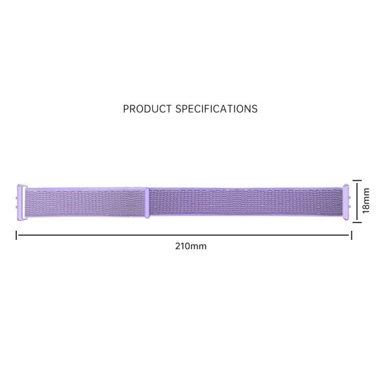 For Samsung Galaxy Fit 3 Woven Nylon Loop Watch Band(Black Orange)