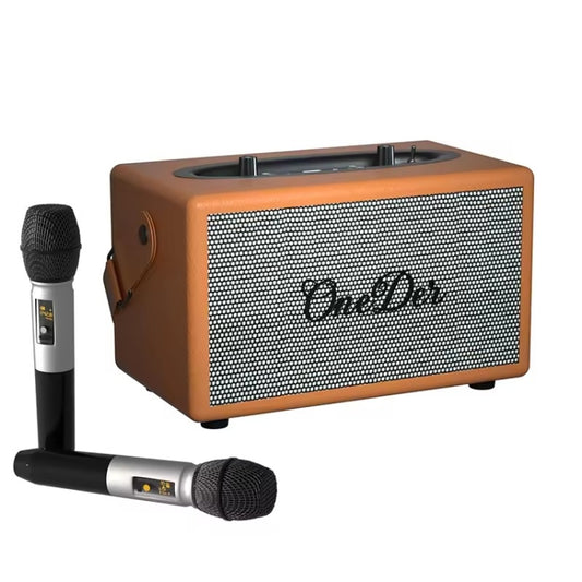 Oneder D7 Bluetooth Speaker Outdoor Karaoke Wireless Speakers With Two Mic(Orange) - free shipping - PMC Jewellery - Order now!