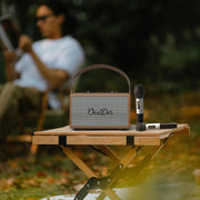 Oneder D7 Bluetooth Speaker Outdoor Karaoke Wireless Speakers With Two Mic(Brown)
