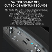 Oneder D7 Bluetooth Speaker Outdoor Karaoke Wireless Speakers With Two Mic(Cyan)
