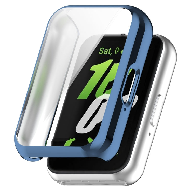 For Samsung Galaxy Fit 3 Full Coverage TPU Electroplated Watch Protective Case(Blue) - Watch Cases by PMC TechLife | Online Shopping South Africa | PMC TechLife