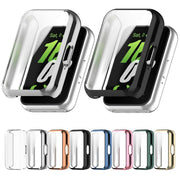 For Samsung Galaxy Fit 3 Full Coverage TPU Electroplated Watch Protective Case(Silver)