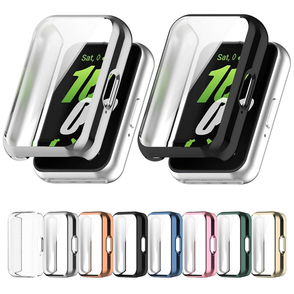 For Samsung Galaxy Fit 3 Full Coverage TPU Electroplated Watch Protective Case(Light Gold)