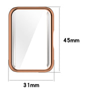 For Samsung Galaxy Fit 3 Full Coverage TPU Electroplated Watch Protective Case(Silver)