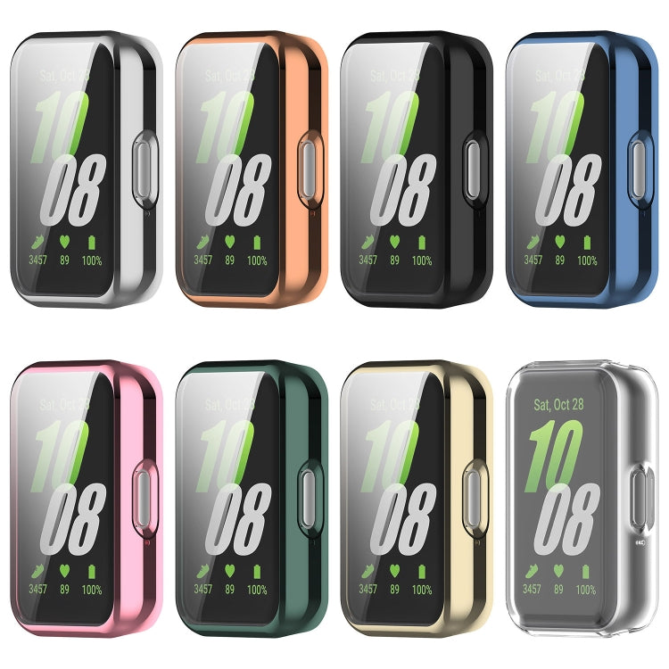 For Samsung Galaxy Fit 3 Full Coverage TPU Electroplated Watch Protective Case(Silver)