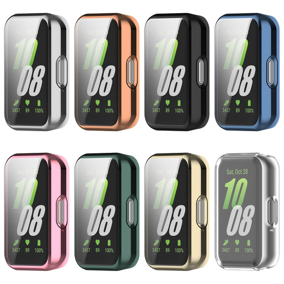 For Samsung Galaxy Fit 3 Full Coverage TPU Electroplated Watch Protective Case(Rose Gold)