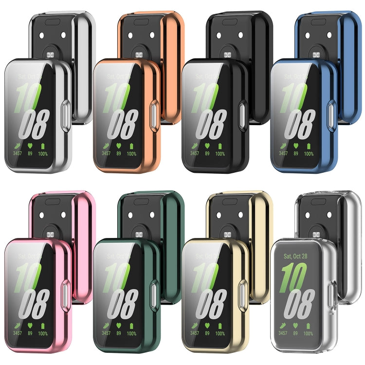 For Samsung Galaxy Fit 3 Full Coverage TPU Electroplated Watch Protective Case(Silver)