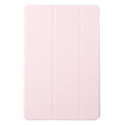 For Lenovo Tab M11/ Xiaoxin Pad 11 2024 Tri-fold Silicone Leather Tablet Case(Pink)