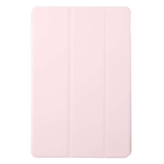 For Lenovo Tab M11/ Xiaoxin Pad 11 2024 Tri-fold Silicone Leather Tablet Case(Pink)