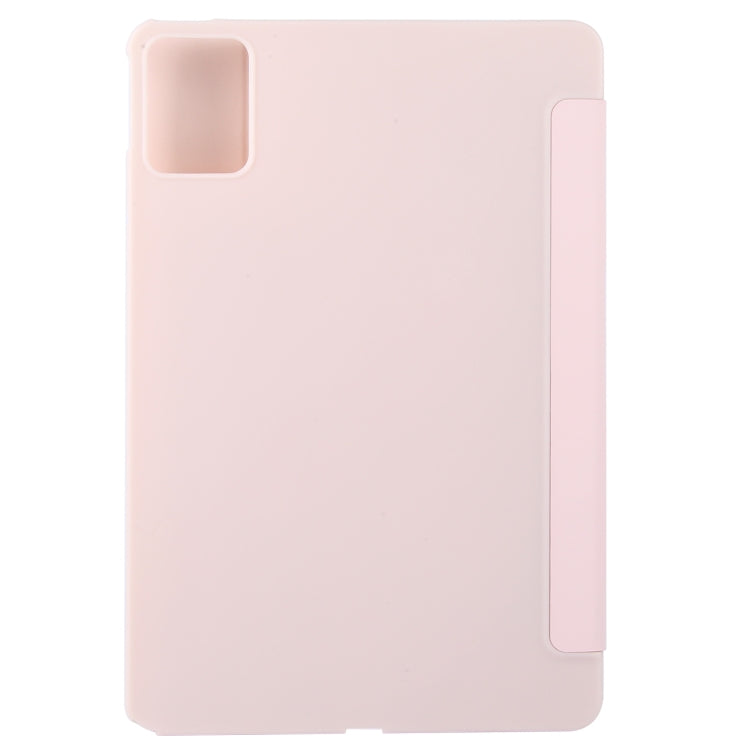 For Lenovo Tab M11/ Xiaoxin Pad 11 2024 Tri-fold Silicone Leather Tablet Case(Pink) - Lenovo by PMC Jewellery | Online Shopping South Africa | PMC Jewellery | Buy Now Pay Later Mobicred