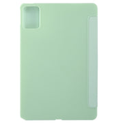 For Lenovo Tab M11/ Xiaoxin Pad 11 2024 Tri-fold Silicone Leather Tablet Case(Green)