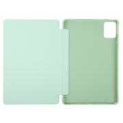 For Lenovo Tab M11/ Xiaoxin Pad 11 2024 Tri-fold Silicone Leather Tablet Case(Green)