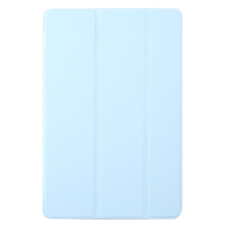 For Lenovo Tab M11/ Xiaoxin Pad 11 2024 Tri-fold Silicone Leather Tablet Case(Ice Blue)