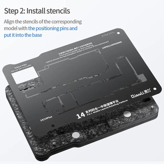 Qianli Magnetic Middle Layer BGA Reballing Platform For iPhone 14 Series