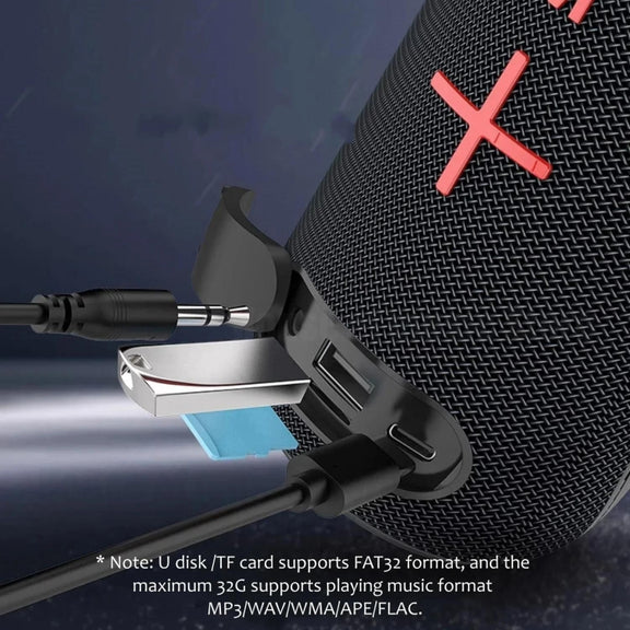 T&G TG-384 Mini Portable Bluetooth Speaker Support TF / U-disk / RGB Light(Red)