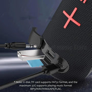 T&G TG-384 Mini Portable Bluetooth Speaker Support TF / U-disk / RGB Light(Grey)
