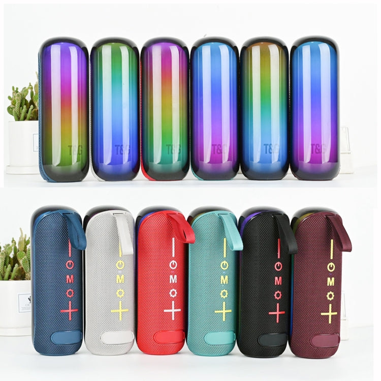 T&G TG-384 Mini Portable Bluetooth Speaker Support TF / U-disk / RGB Light(Blue)
