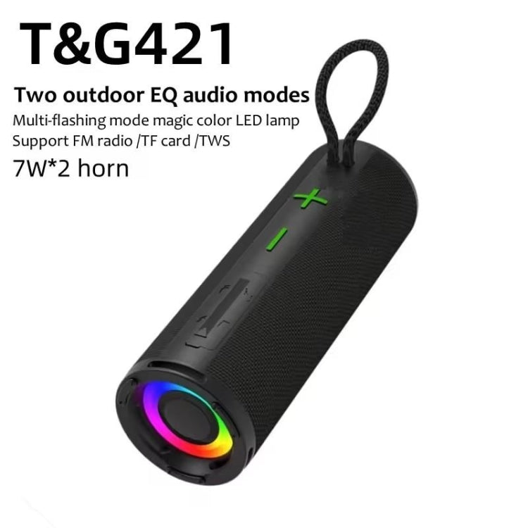 T&G TG-421 RGB BT Outdoor Water-resistant Speakers(Orange)