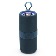 T&G TG-671 Portable Wireless 3D Stereo Subwoofer Speaker with FM/USB/LED(Blue)