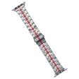 For Apple Watch SE 2023 40mm Stainless Steel Watch Band(Silver Red) - free shipping - PMC TechLife - Order now!