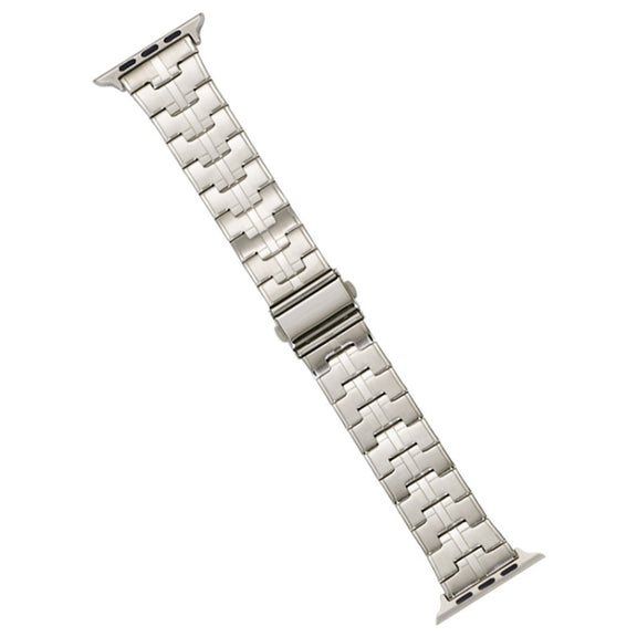 For Apple Watch Ultra 49mm Stainless Steel Watch Band(Starlight)
