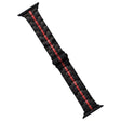 For Apple Watch Series 8 45mm Stainless Steel Watch Band(Black Red) - free shipping - PMC TechLife - Order now!