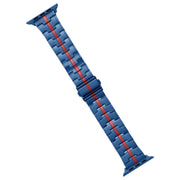 For Apple Watch Series 7 41mm Stainless Steel Watch Band(Blue Red)